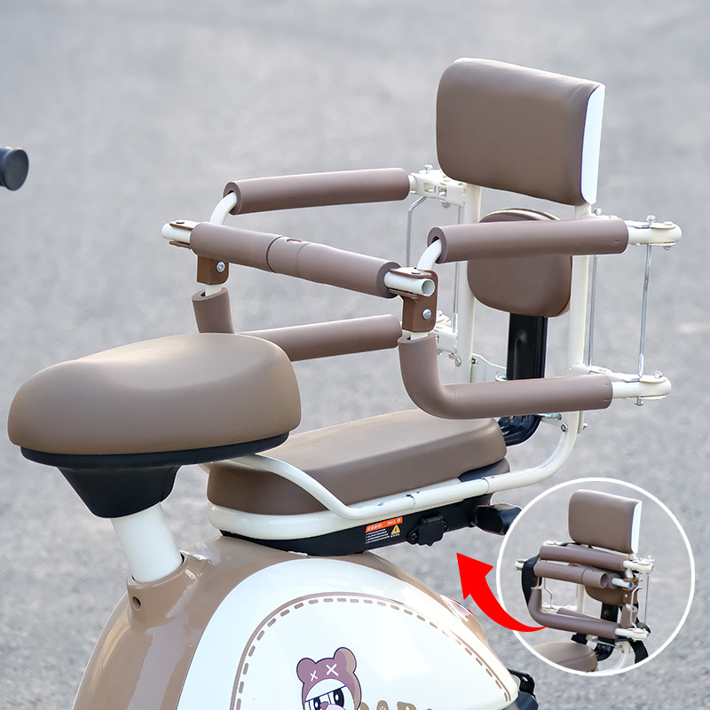 Electric car child seat front and rear folding seat rear child fence armrest battery car baby safety seat