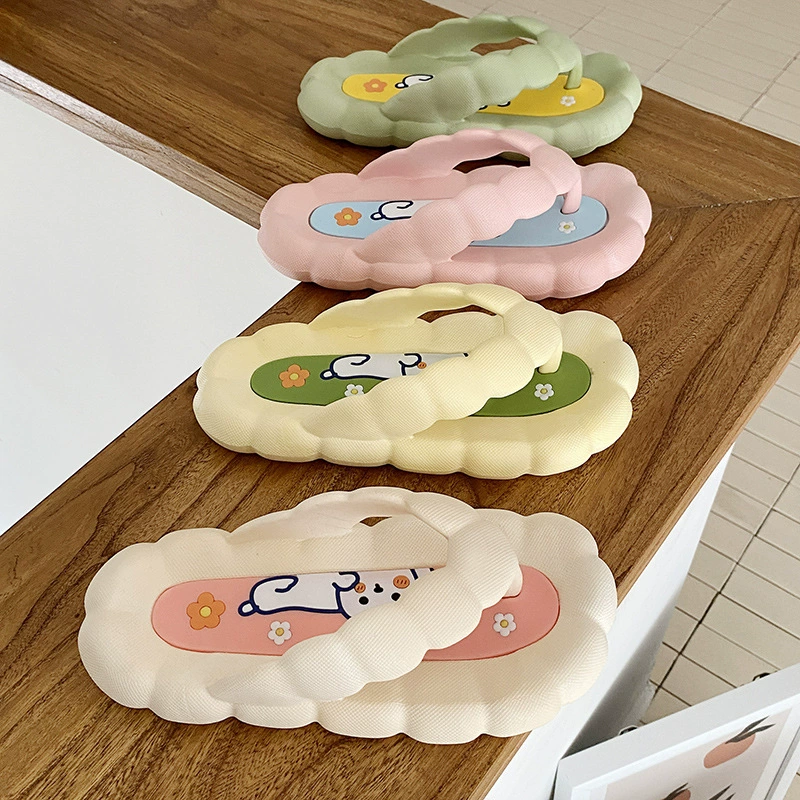 Новые летние шлепанцы с интернет-знаменитостями, женские сандалии, Милые Пляжные клипсы, стильные приморские толстые тапочки для женщин