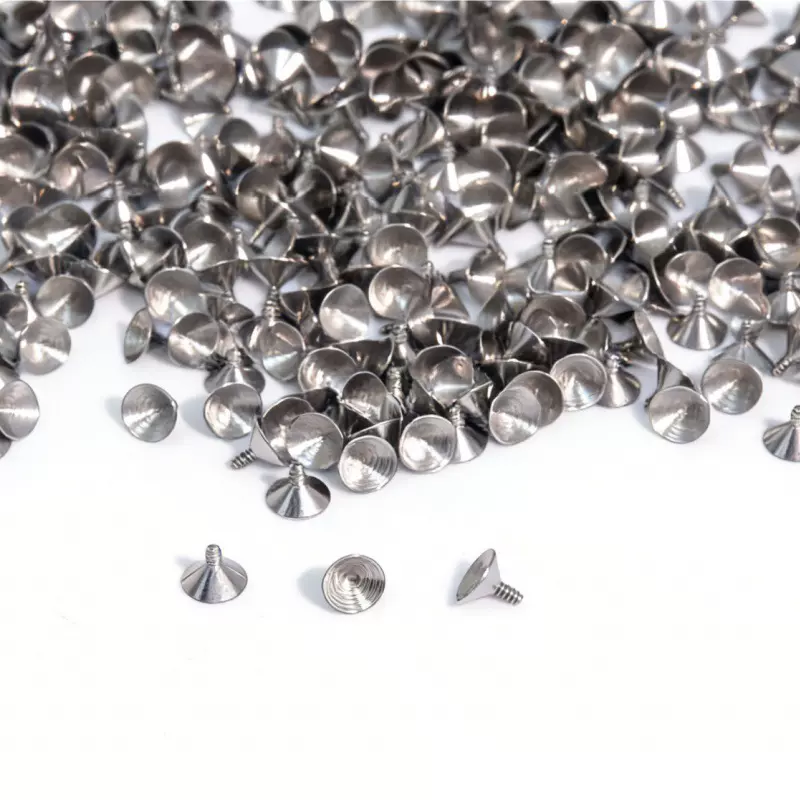 不锈钢外螺纹空托钻托耳钉配件 0.9/1.0牙适配钛合金