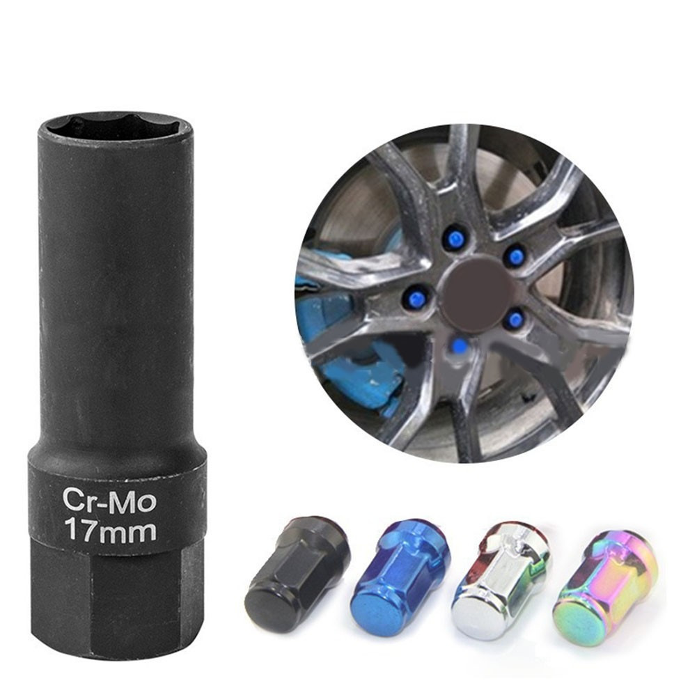 Seven-Point 17mm Modified Car Wheel Hub Tire Special Socket Anti-Theft Screw Socket Anti-Theft Key External Seven-Point Socket