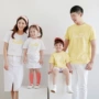 母子英文短袖婴儿家庭装