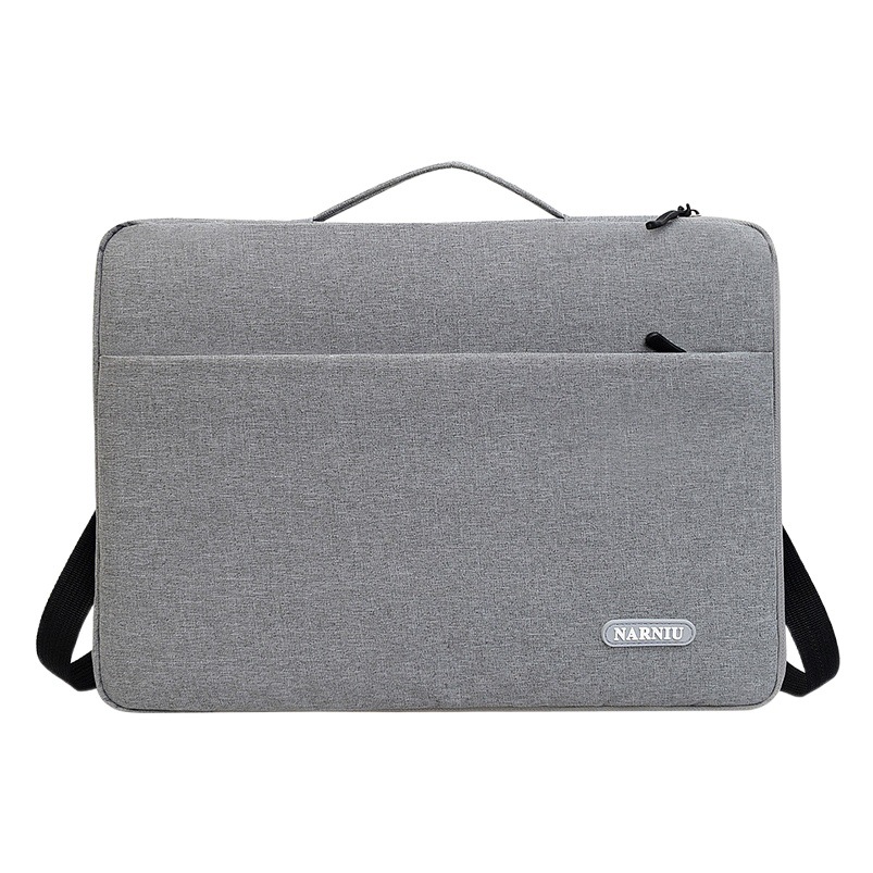 New computer liner bag portable shoulder ultra-thin portable student office 12 inch 14 inch flannel can set computer bag