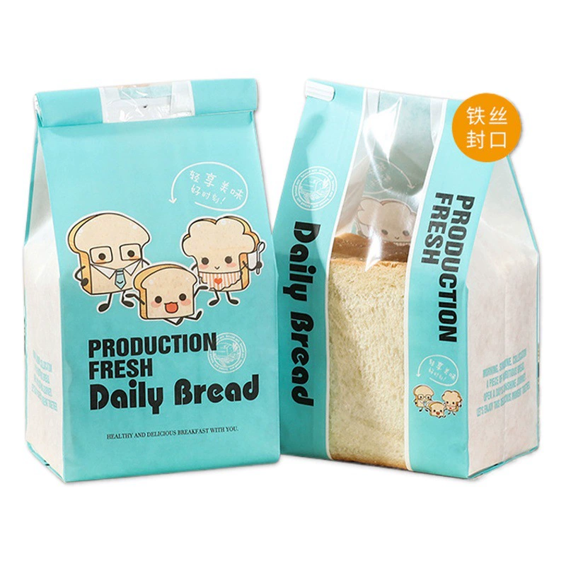 [Маленький оптовый] Проволока Герметичный мешок для упаковки хлеба 450 г Сумка для тостов Нарезанная упаковка для выпечки Маслостойкий бумажный пакет