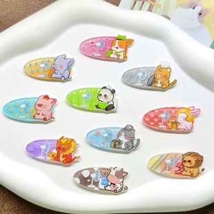 Acrylic Cartoon Cute Creative Electric Fan Hairpin DIY Hairpin Brooch Badge Refrigerator Magnet Jewelry Small Accessories
