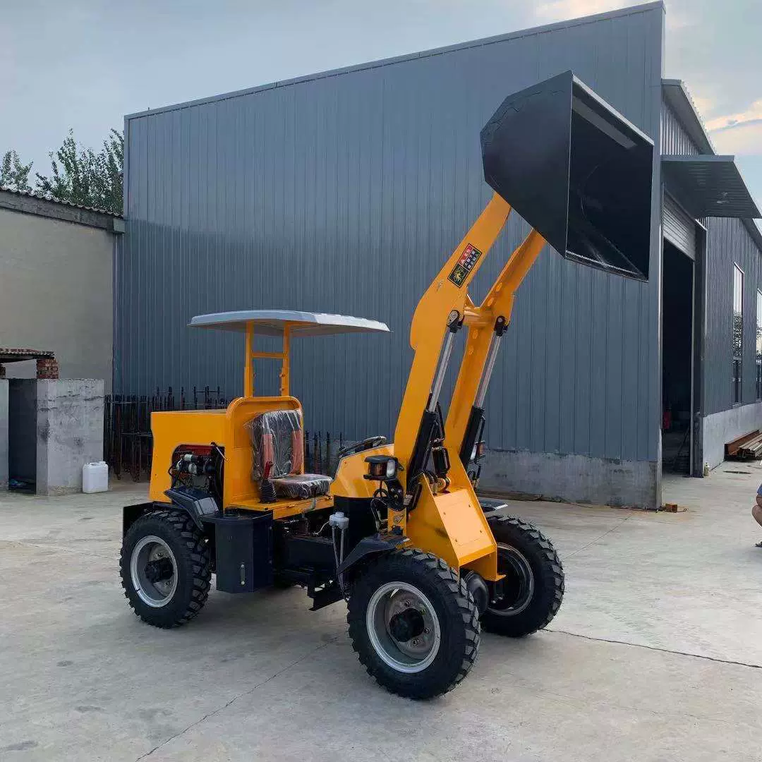 四驱电动装载机小铲车农用建筑工程单杠养殖场清粪柴油小型 装载