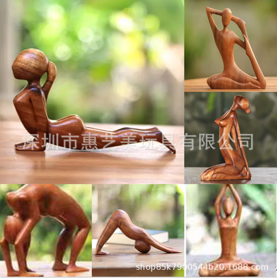 재고 있음, 신제품 인기 상품, 시뮬레이션 요가 소녀 창의적인 어머니날 모자랑 키스하는 모자와 아이 레진 장식품 공예품