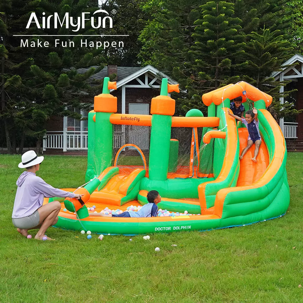 博士豚儿童充气城堡室内外充气跳床滑梯组合玩具小型充气儿童乐园