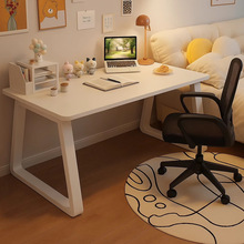 书桌学生家用学习桌奶油风卧室办公桌简约长方形台式电脑桌工作桌