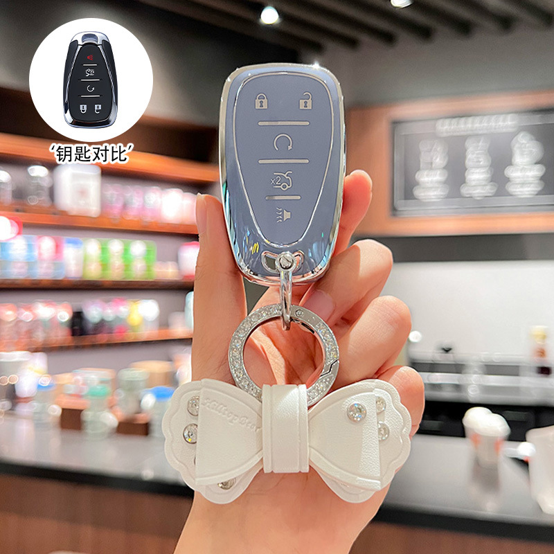 모델 B 5버튼 [실버 엣지 블루] 싱글 쉘 + 보우