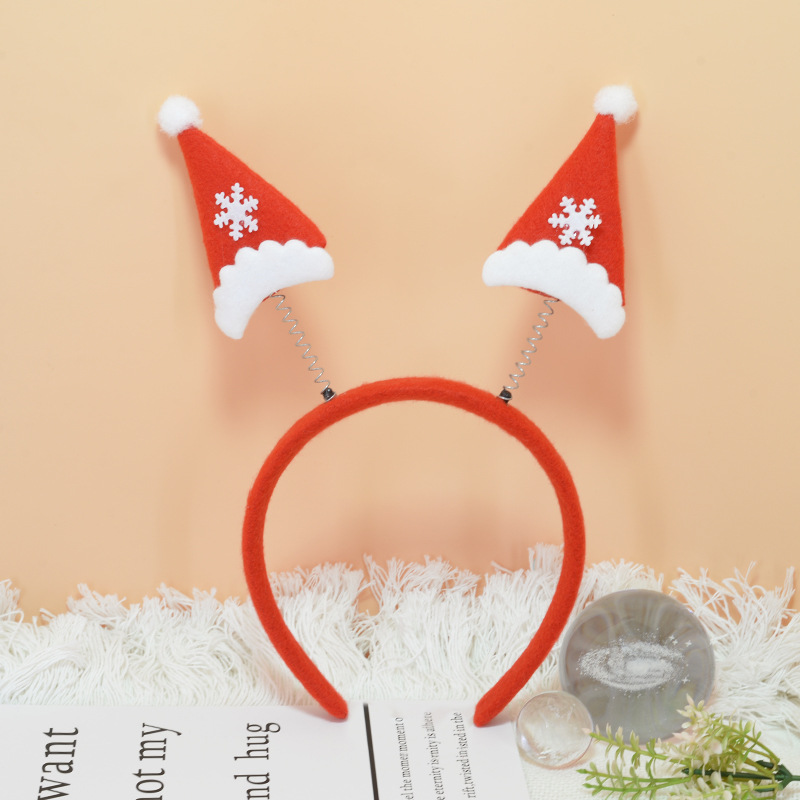 Adorable cabello de Navidad corno de ciervo cinco estrellas cabeza de banda de cabello de Navidad para niños corpos de cabello de decoración accesorios clipes de cabello