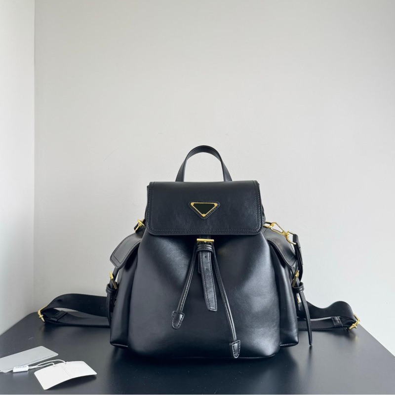 In-Stock P Prada 25 Men's Explor Imported Nylon with Leather Crossbody Backpack High Quality for Cross-Border