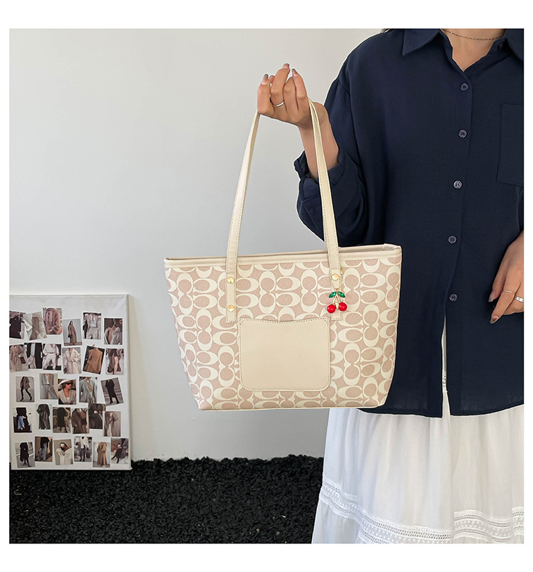 Classic Zipper Tote Bag, Daily Commute Shoulder Handbag, Large Capacity, Multiple Colors Available