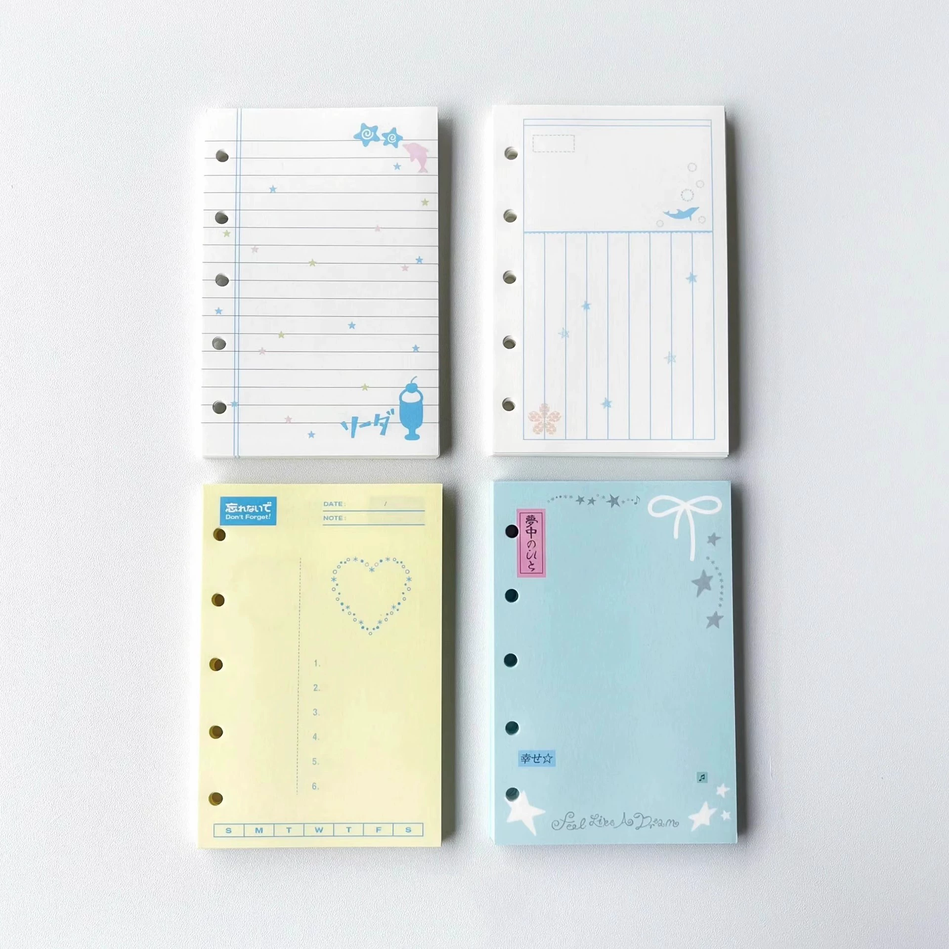 Denim pocketbook notebook Fuchsia, pocket card diary with tear-off pages, multi inner options