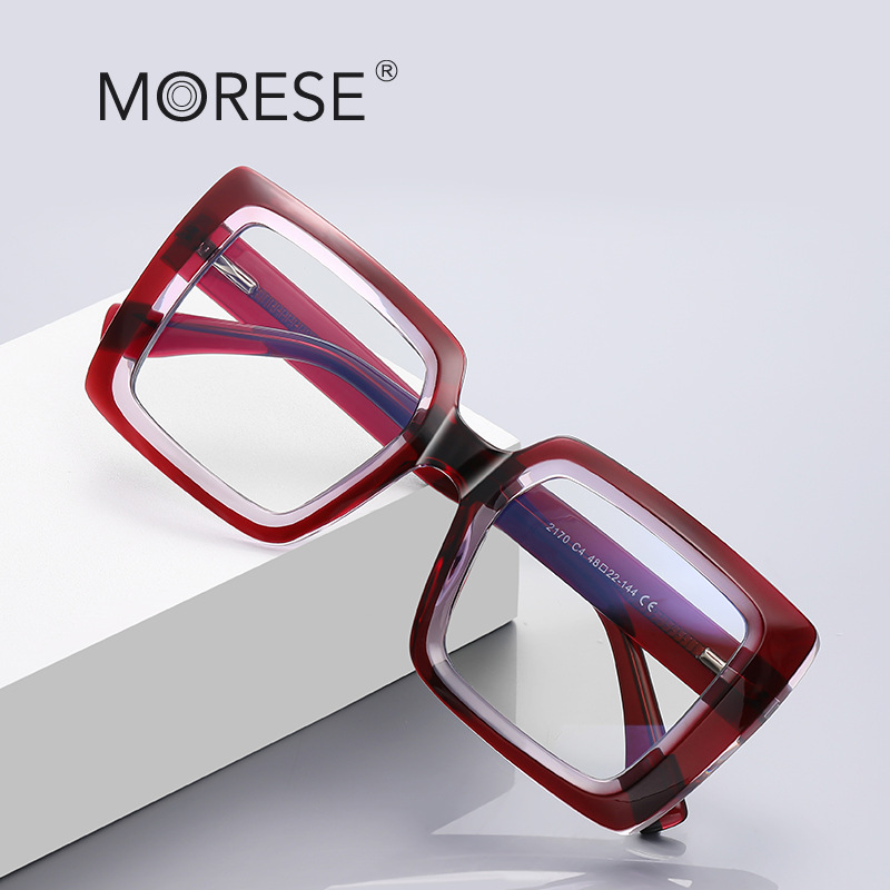 欧美防蓝光大框眼镜架2170方形TR90光学框时尚街拍女士眼镜ins风