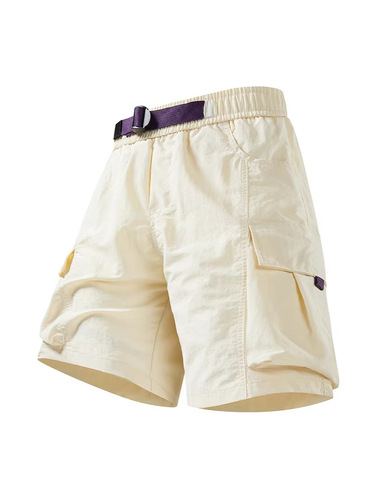 【Factory Wholesale】Men's Summer Ice Silk Thin Quick-Dry Five-Finger Casual Outerwear Sports Medium Pants