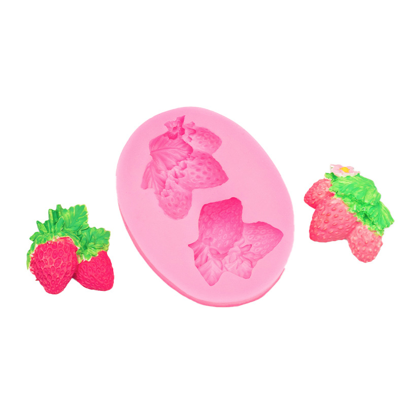 Fresa molde de silicona líquida pastel DIY decoración herramienta para hornear chocolate fondant Decoración
