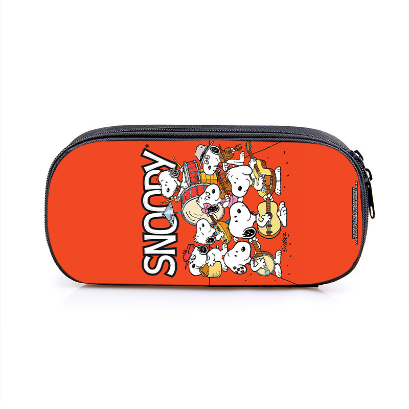 Nuevo Snoopy transfronterizo bolsas de lápiz de gran capacidad creativas caja de papelería de dibujos animados de alto valor de la cara caja de lápiz para estudiantes de primaria