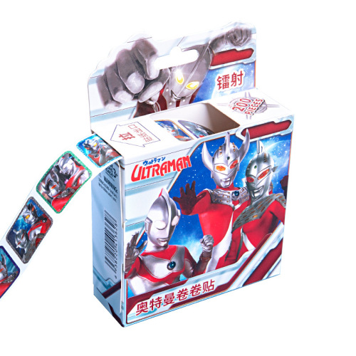 Ultraman Roll Stickers Laser Stickers Children's Reward Stickers Boys Marvel Cartoon Stickers Decorative Small Patterns