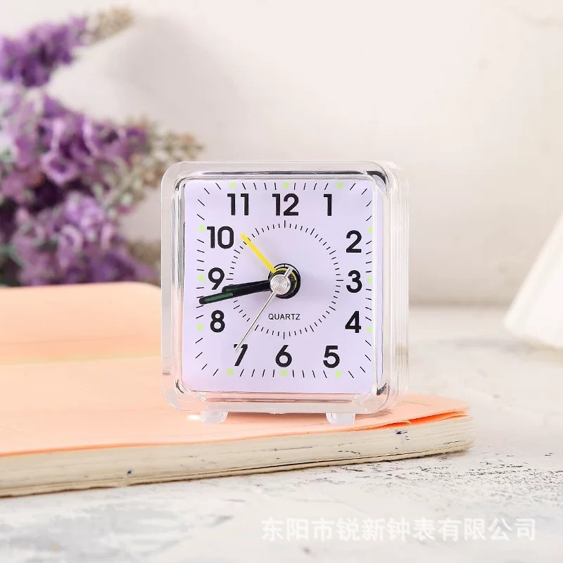 Reloj despertador electrónico simple y transparente Reloj creativo de color caramelo para niños Dormitorio de estudiante Reloj pequeño de gran tamaño al por mayor