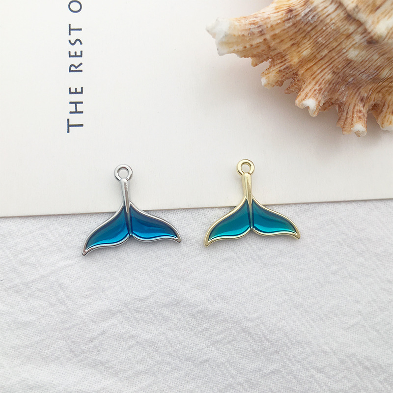 Oil-dripping alloy Marine shark, starfish, mermaid, dolphin pendant, diy bracelet, necklace accessory, pendant pic 9