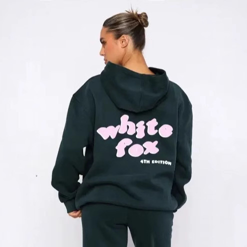 White Fox Boutique Fourth Edition Oversized Hoodie Cross-border Sweater Women's plus size Internet Celebrant Hoodie Plus Sweatpants suit