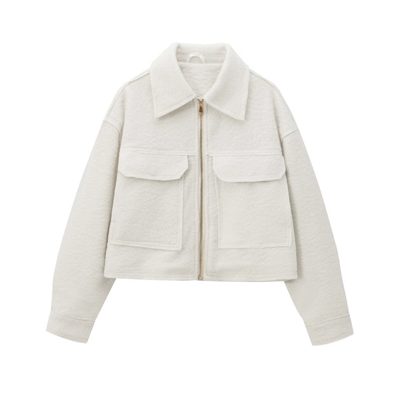 Jacket with zipper, for import, European style