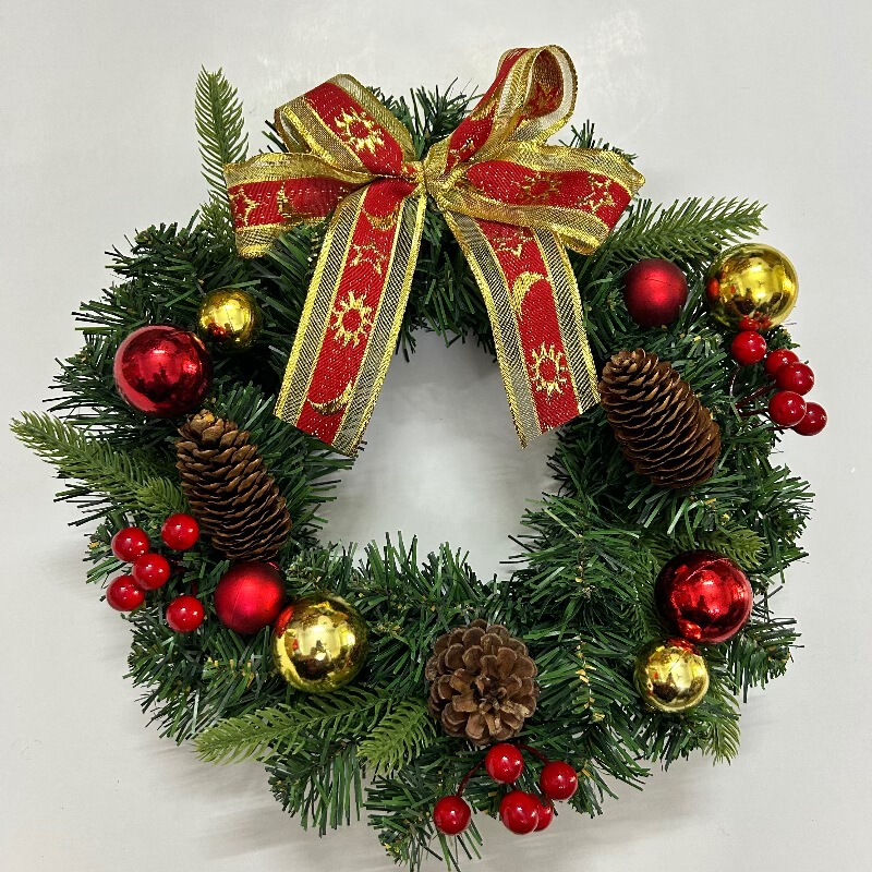 cross-border christmas holiday decorations christmas wreath diy hanging decorations wall hanging dress scene atmosphere layout new