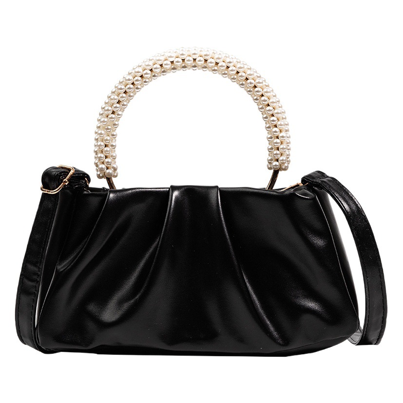 Bolso de mujer de moda 2022 nuevo hombro pequeño bolso cuadrado nicho de moda de las mujeres bolso de mujer plisado portátil bolso de mujer casual de color sólido