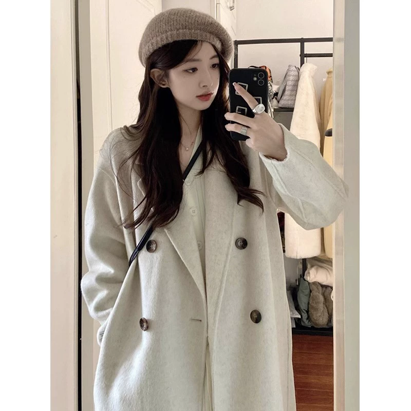 Деми-сезона Woolen Coat с утеплением из пуха для подростков, стиль высокого качества, несколько цветов и размеров