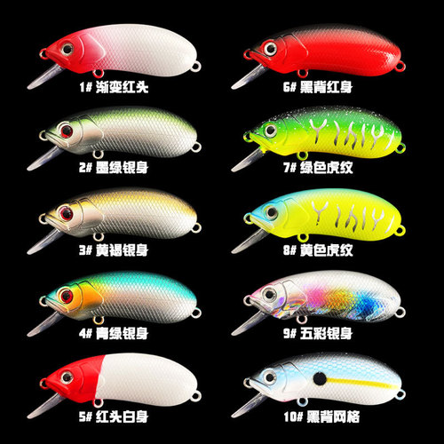 Wholesale ABS plastic fake bait hard bait short tongue CC5060 rock fat water mouse lure bass mandarin fish