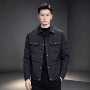 保暖翻领轻薄男士羽绒服