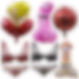 跨境恶搞小弟弟天使内衣铝膜气球单身派对装饰布置铝膜气球批发