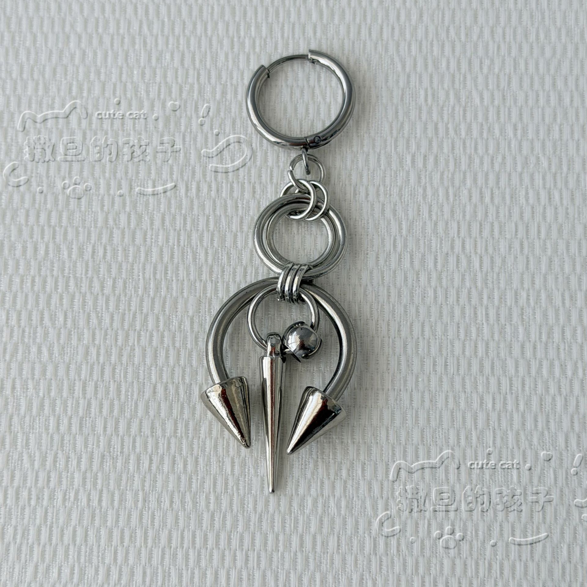Labret piercing jewelry detail image