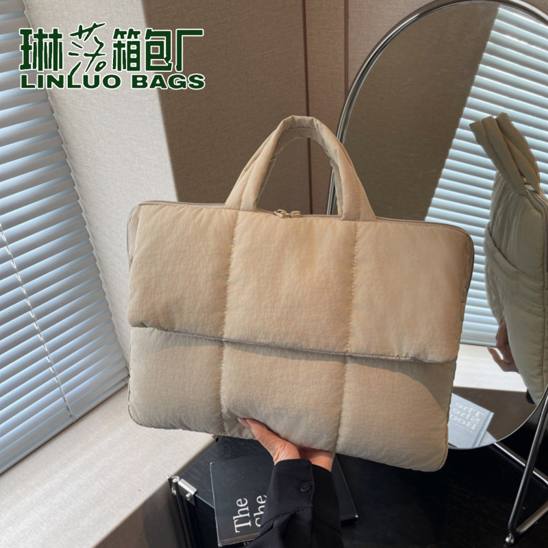 Laptop Bag 14inch High-End Laptop Bag Tablet Storage Bag Can Be Hung on Suitcase Large Capacity Laptop Bag
