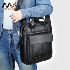 国境を越えた真皮男性バッグの新しいトップ牛革はブリーフケースの高級感を持っています。