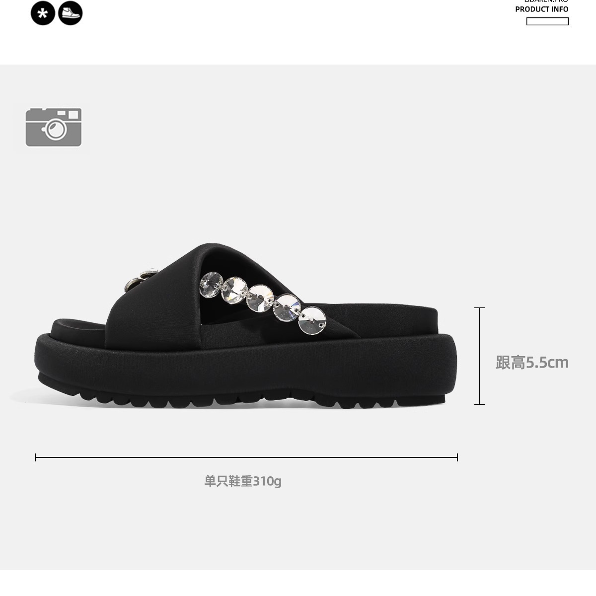 El mismo estilo de ciervo blanco ~ Sandalias y pantuflas de suela gruesa para mujer en verano 2025 nueva moda chanclas de diamantes de imitación zapatillas de playa planas