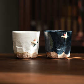【官方正品】日本进口登峰陶瓷杯子手作创意可爱水杯情侣礼物茶杯