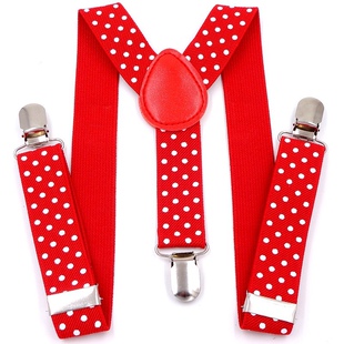 Children's suspenders clip point suspenders clip baby suspenders for boys and girls elastic strap adjustable 2.5cm