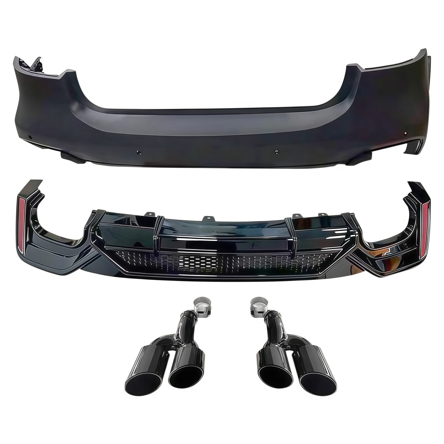 Suitable for Audi 19-25 models A7/A7L, ABT rear bumper and rear diffuser upgrade kit