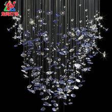 非标订做酒店大堂别墅楼梯造型茶室装饰灯具来图定制楼梯中空吊灯