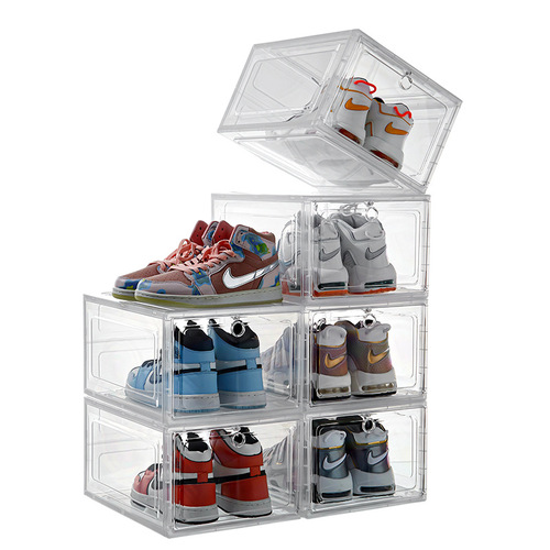 Large transparent shoe box with stackable storage, dustproof and waterproof shoe box, transparent basketball shoe box, Amazon best seller