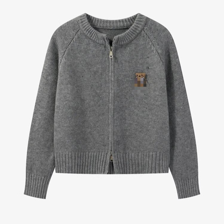 Retro Age-Reducing Colorful Bear Cardigan Round Neck Loose Sweater for Women 2024 Autumn and Winter Sweet Zipper Long-Sleeved Knitwear Retro Age-Reducing Colorful Bear Cardigan Round Neck Loose Sweater for Women 2024 Autumn and Winter Sweet Zipper Long-Sleeved Knitwear