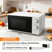 新品旋转按钮式微波炉17L家用小型多功能超转盘加热饭菜微波炉