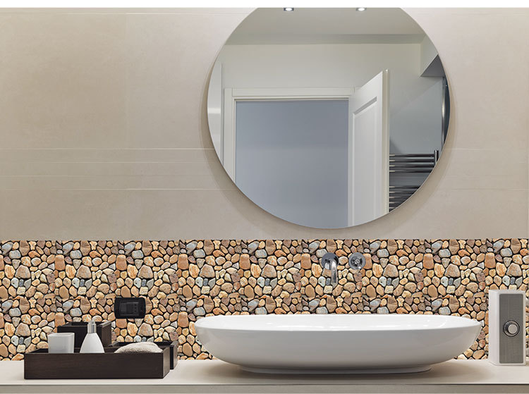 Creative 3D wall stickers with cobblestones, self-adhesive TV background, wall paper, wall protection, and bathroom_voghion.com