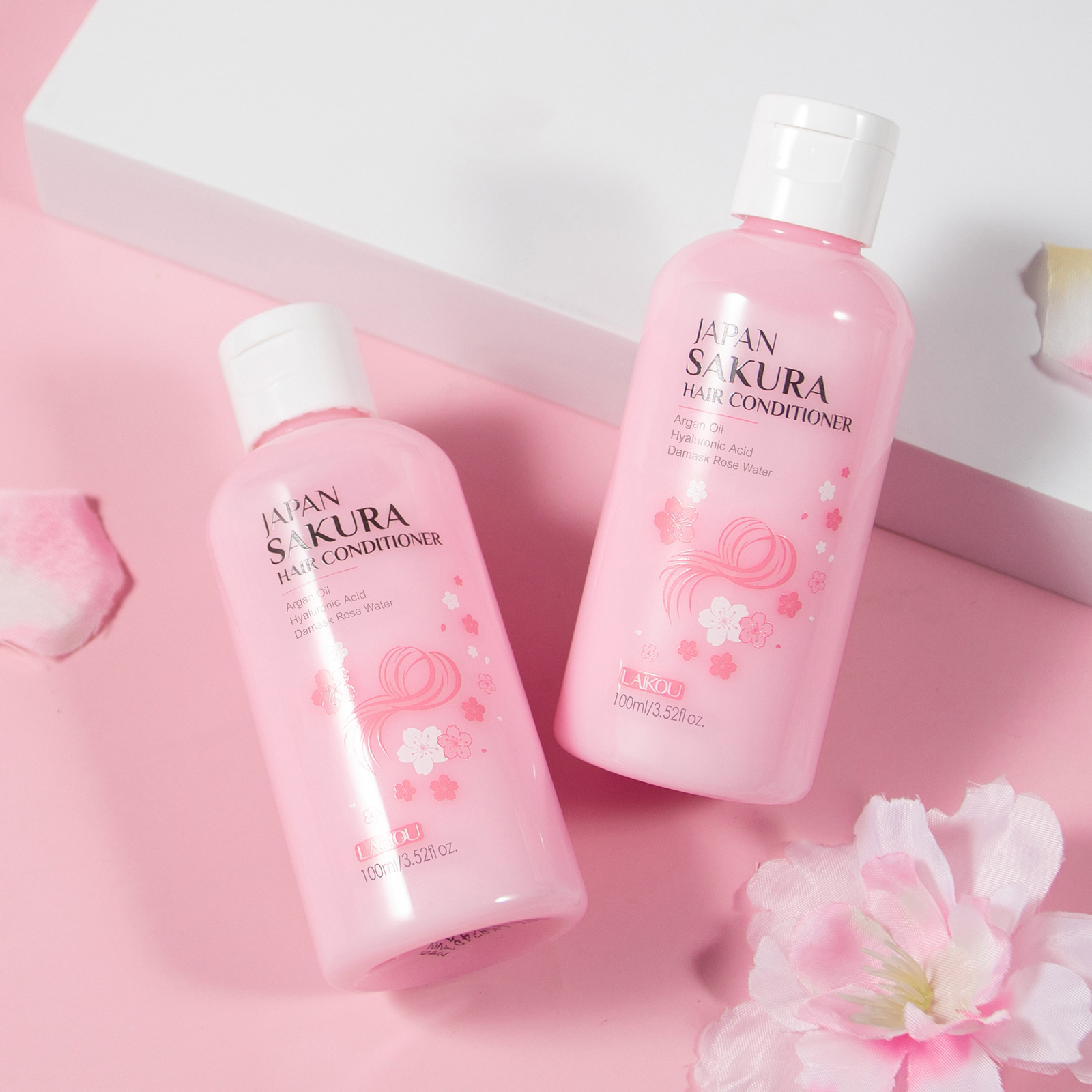 Cross-border LAIKOU Cherry Blossom Conditioner 100ml, Smooth Hair, Moisturize split ends, factory in stock wholesale undefined