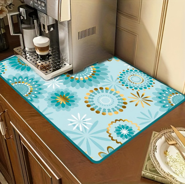 Cross-Border High-Quality Diatomaceous Earth Kitchen Countertop Draining Mat, Solid Color Simple Washbasin Coffee Machine Bar Absorbent Coaster Cross-Border High-Quality Diatomaceous Earth Kitchen Countertop Draining Mat, Solid Color Simple Washbasin Coffee Machine Bar Absorbent Coaster
