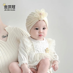 Baby Hat Spring and Autum Thin Indian Hat Small Month Old Baby Girl Summer Protective Fontanelle Hat Newborn Fetal Hat