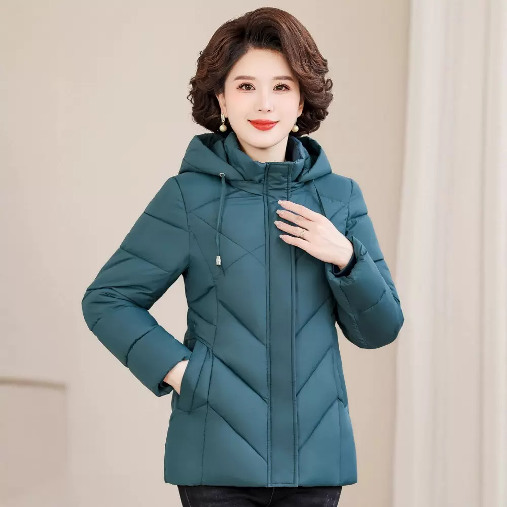 棉袄外套羽绒棉服女短款2025年冬装新款中年妈妈装中长款加厚棉衣