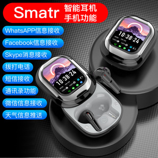 New Cross-border Explosions TWS In-ear Bluetooth Headset with Screen Noise Reduction and Transparent Color Screen Touch SE-ONE