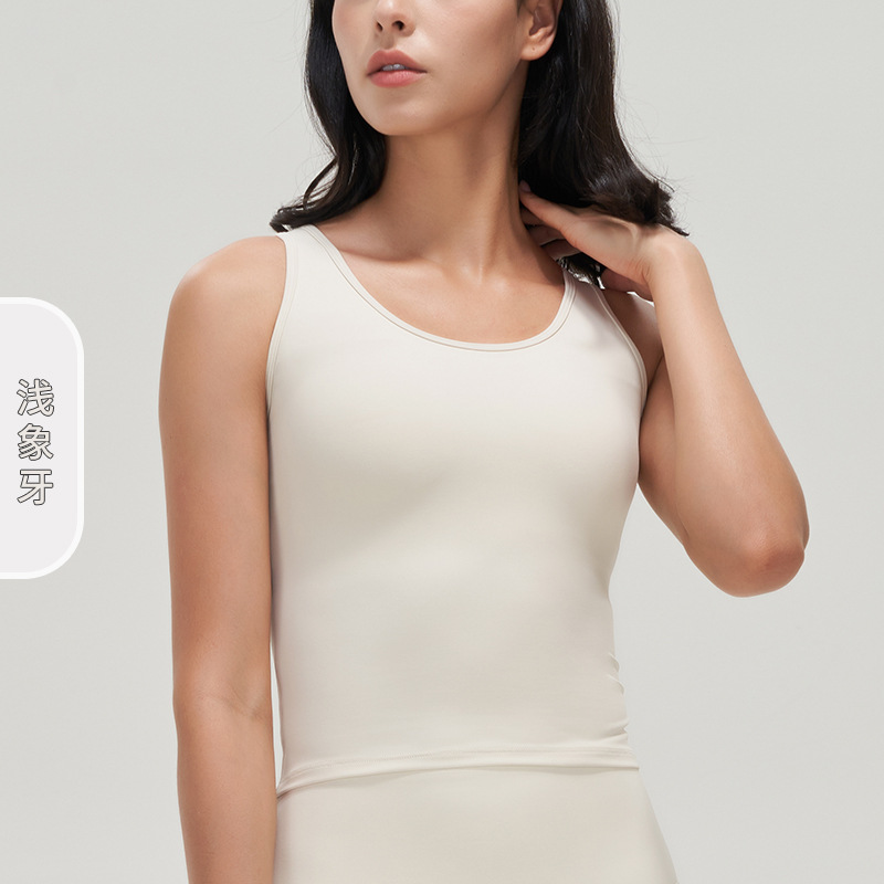 2022 otoño e invierno nuevo lycra yoga chaleco a prueba de golpes soporte superior con almohadilla en el pecho belleza espalda súper elástico deportes apretado ropa de yoga